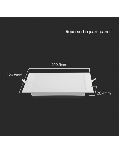 104811-Mini Pannello LED Chip Samsung  Quadrato da Incasso Compatibile con Foro -mm Colore Bianco -3