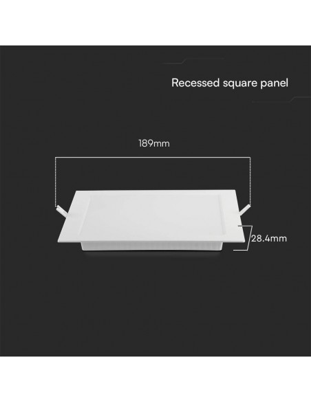 104831-Mini Pannello LED Chip Samsung  Quadrato da Incasso Compatibile con Foro -mm Colore Bianco -3