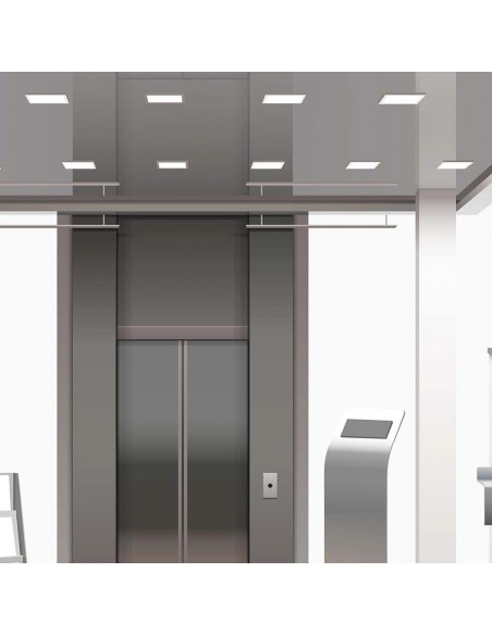 104831-Mini Pannello LED Chip Samsung  Quadrato da Incasso Compatibile con Foro -mm Colore Bianco -4