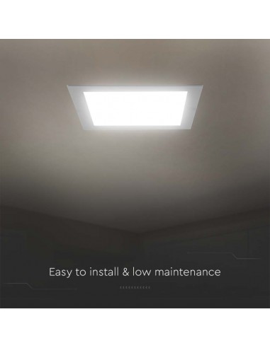 10489-Mini Pannello LED  LM/W Quadrato da Incasso Compatibile con Foro -mm Colore Bianco -7