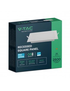 104901-Mini Pannello LED Chip Samsung  Quadrato da Incasso Compatibile con Foro -mm Colore Bianco -1 2