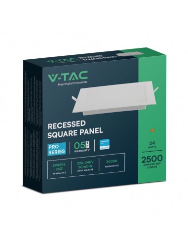 104901-Mini Pannello LED Chip Samsung  Quadrato da Incasso Compatibile con Foro -mm Colore Bianco -2