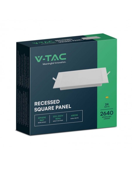 10491-Mini Pannello LED  LM/W Quadrato da Incasso Compatibile con Foro -mm Colore Bianco -3