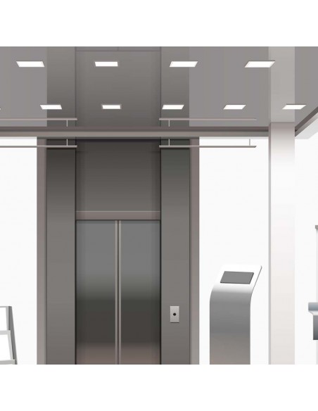 10491-Mini Pannello LED  LM/W Quadrato da Incasso Compatibile con Foro -mm Colore Bianco -5