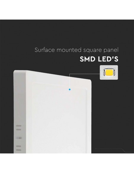 104931-Plafoniera LED Chip Samsung Quadrata  LM/W Colore Bianco -7