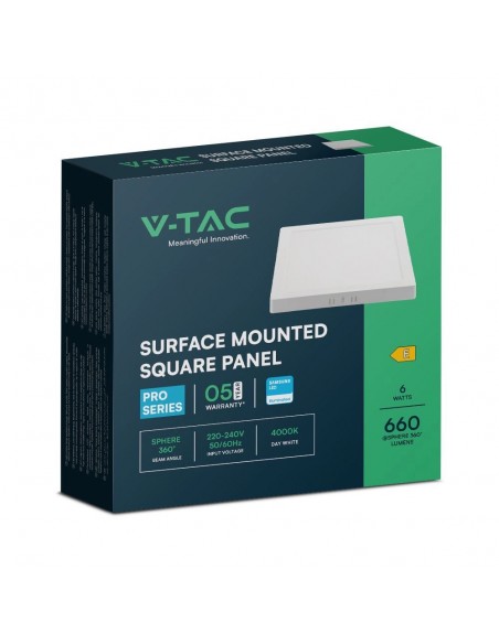 104941-Plafoniera LED Chip Samsung Quadrata  LM/W Colore Bianco -2