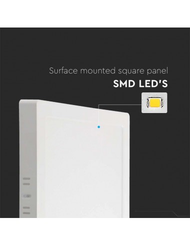 104941-Plafoniera LED Chip Samsung Quadrata  LM/W Colore Bianco -6