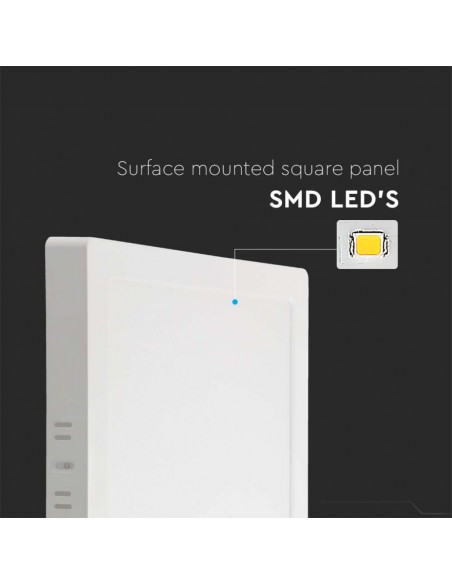 10495-Pannello LED  Montaggio a Plafone Quadrato Colore Bianco -7