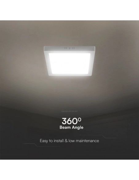 104951-Plafoniera LED Quadrata  Chip Samsung Montaggio a Plafone Colore Bianco -7