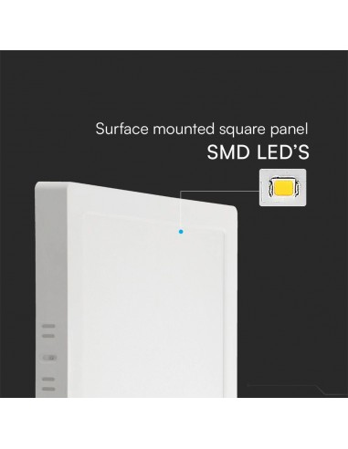 104981-Plafoniera LED Chip Samsung Quadrata  LM/W Colore Bianco -6