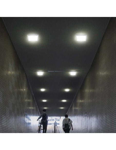 10500-Pannello LED  Montaggio a Plafone Quadrato Colore Bianco -4