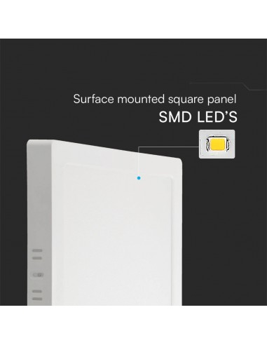 105161-Plafoniera LED Quadrata  Chip Samsung Montaggio a Plafone Colore Bianco -5