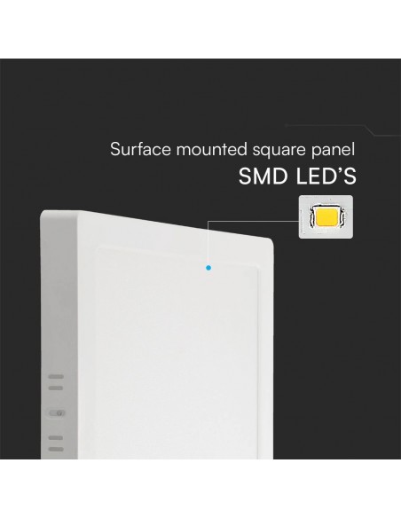 105161-Plafoniera LED Quadrata  Chip Samsung Montaggio a Plafone Colore Bianco -5