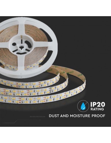 Strip LED SMD2835 240 LED/m 21W/m Doppio PCB 5m 24V CCT 3in1 IP20 15mm
