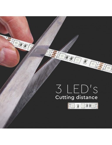 10556-Strip LED SMD  LED/m /m Doppio PCB m V RGB IP mm-5