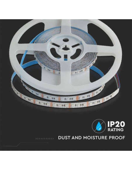 Strip LED SMD3535 120 LED/m 12W/m Doppio PCB 5m 24V RGB IP20 8mm