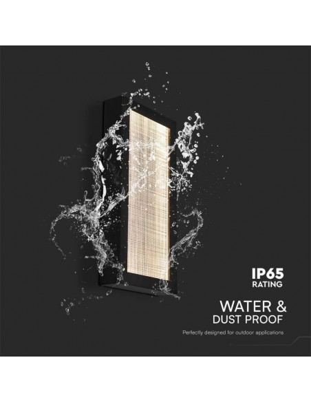 Applique LED da Muro 20W Corpo Nero 200*50*400mm 3000K IP65