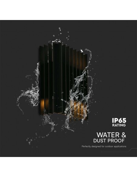 Lampada LED da Muro 2*6W 141*65*200mm Nero Ruotabile 3000K IP65