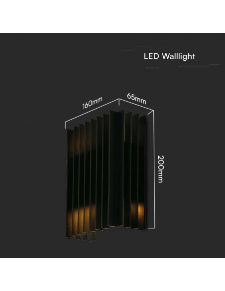 10560-Lampada LED da Muro x  Colore Nero Ruotabile  -3