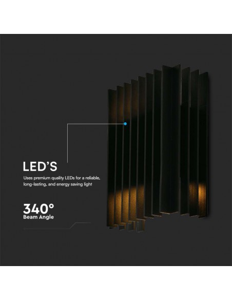 10560-Lampada LED da Muro x  Colore Nero Ruotabile  -6