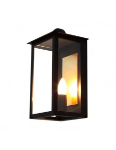 10561-Lampada LED da Muro a Lanterna  con Portalampada E Max  Colore Nero -1
