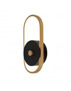 10562-Lampada LED da Muro  xxmm in Metallo Colore Nero  Ottone Antico  IP-1