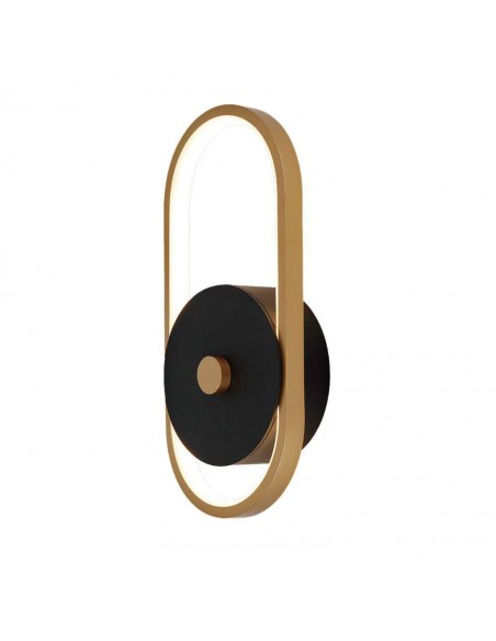 10563-Lampada LED da Muro  xxmm in Metallo Colore Nero  Ottone Antico  IP-1