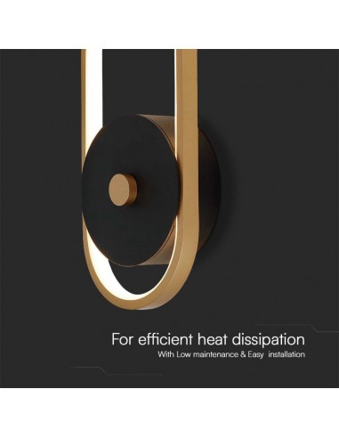 10563-Lampada LED da Muro  xxmm in Metallo Colore Nero  Ottone Antico  IP-6