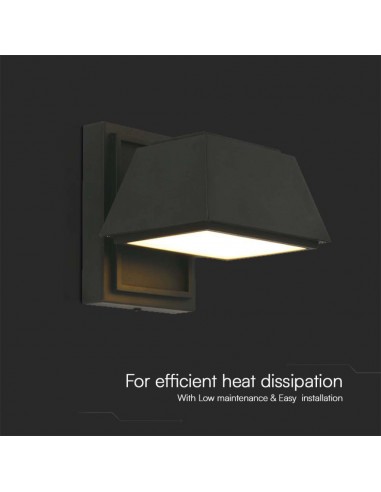 10564-Lampada LED da Muro  LM/W Doppio Fascio Luminoso Colore Nero  -6