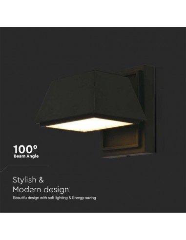 10564-Lampada LED da Muro  LM/W Doppio Fascio Luminoso Colore Nero  -7