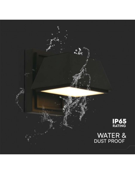 Lampada LED da Muro 15W 120LM/W Doppio Fascio Luminoso Nero 3000K IP65
