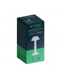 10569-Lampada LED da Tavolo  Colore Bianco ricaricabile con USB C Touch Dimmerabile in-1 2