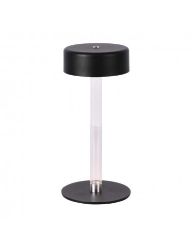 10570-Lampada LED da Tavolo  Colore Nero e Bianco Trasparente Ricaricabile con USB C Touch Dimmerabile in-1