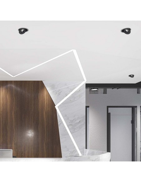 10578-Faretto LED COB da Incasso Rotondo  xmm Colore Nero in-6