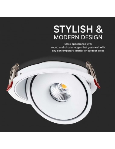 10579-Faretto LED COB da Incasso Rotondo  xmm Colore Bianco in-7