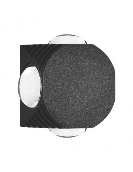 10588-Applique LED da Muro  con  Fasci Luminosi Corpo Nero  IP-1