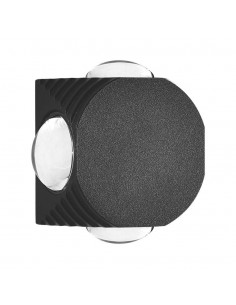 10590-Applique LED da Muro  con  Fasci Luminosi Corpo Nero  IP-1