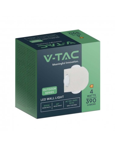 10591-Applique LED da Muro  con  Fasci Luminosi Corpo Bianco  IP-2