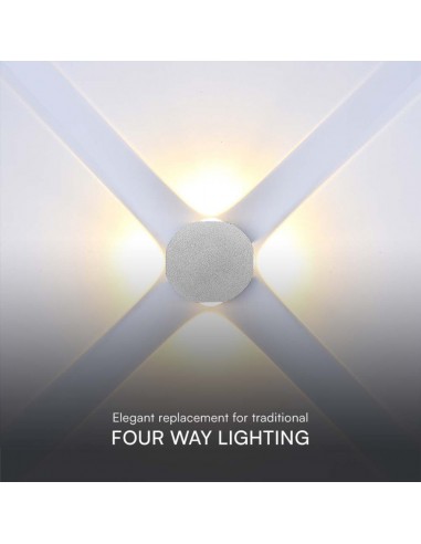 Applique LED da Muro 4W con 4 Fasci...