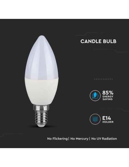 Lampadina LED Chip Samsung E14 7W Candela 3000K