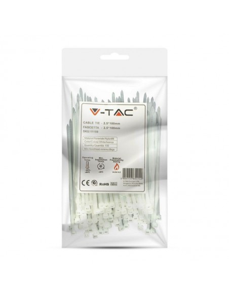 11159-Fascetta per Cavi xmm Colore Bianco Confezione  pezzi-2