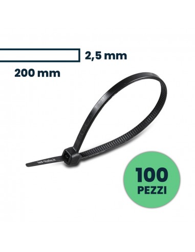 11164-Fascetta per Cavi xmm Colore Nero Confezione  pezzi-1