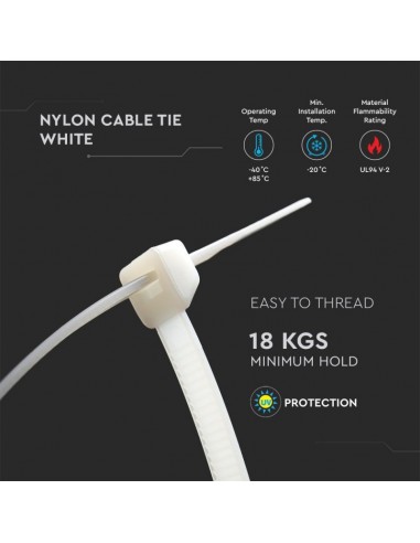 Fascetta per Cavi 3.5*150mm Bianco...