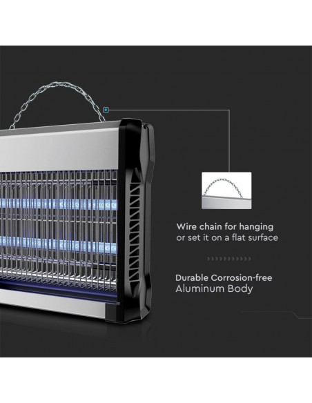 Zanzariera Elettrica con Tubi T5 UV 2*8W 50mq