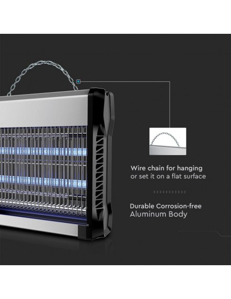 Zanzariera Elettrica con Tubi T8 UV 2*10W 80mq