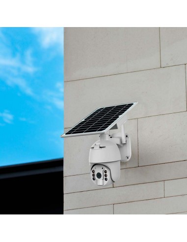 11618-Camera di Videosorveglianza con Pannello Solare HD Orientabile PTZ WiFi Visione Notturna e Sensore di Movimento con Microf
