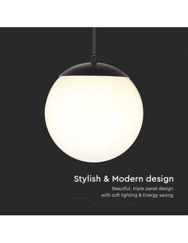 11825-Lampadario LED da Soffitto con Portalampada E max  Colore Nero Opaco Øxmm IP-6