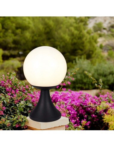 11826-Lampada LED da Terra a Lanterna con Portalampada EColore Nero Opaco h mm IP-3