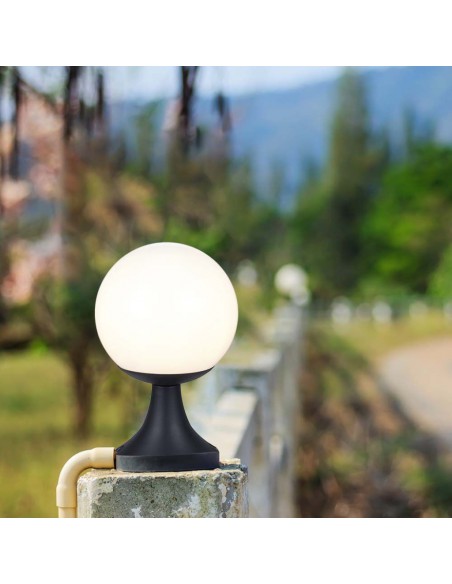 11826-Lampada LED da Terra a Lanterna con Portalampada EColore Nero Opaco h mm IP-4