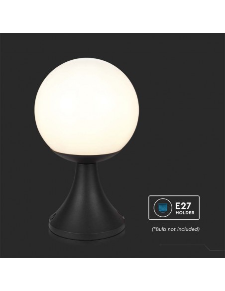 11826-Lampada LED da Terra a Lanterna con Portalampada EColore Nero Opaco h mm IP-5